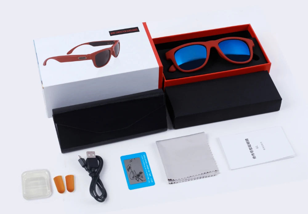 NEW 2024-2025 G1 Bone Conduction Bluetooth Earphone Smart Sport Sunglasses Wireless Stereo Music Sunglasses Sports Headset Headphone