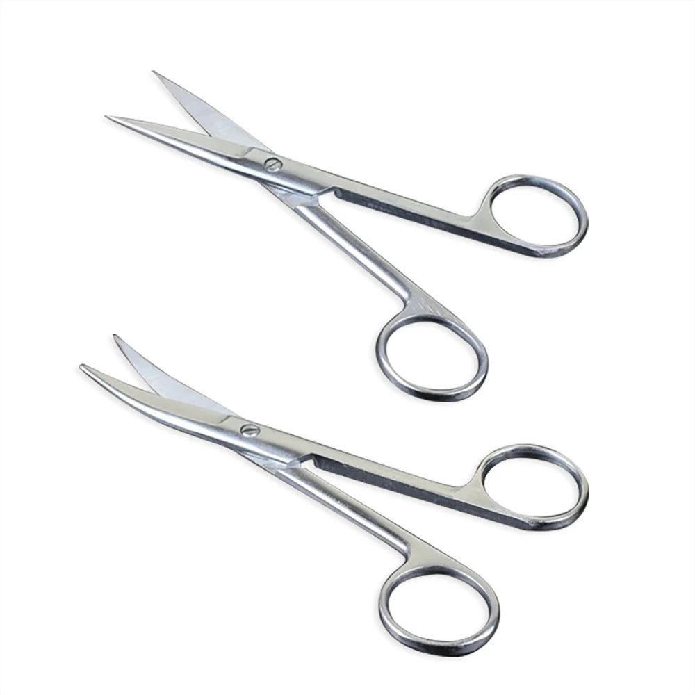 1PCS 10cm 12.5cm 14cm 16cm Straight Curved Scissor Scissors Stainless Steel Equipment Farming Instrument Clinic