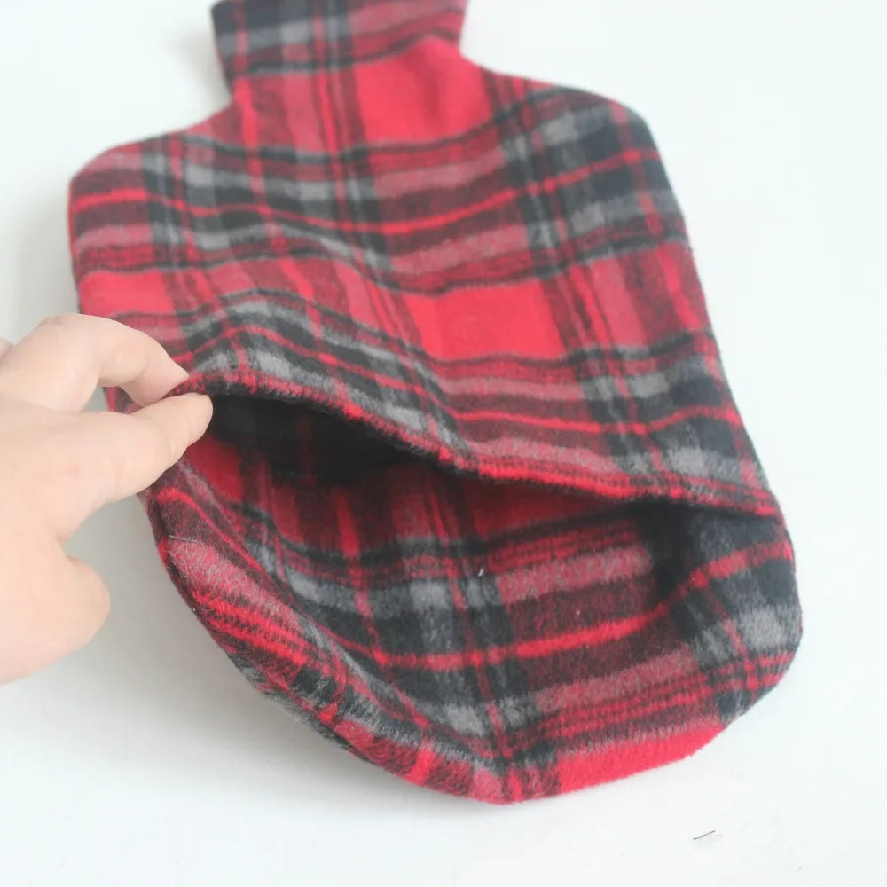 Set of 2pcs Creative Cute Check Novelty Hand Feet Warming Hot Water Bottles Bags FREE GIFT LAPTOP STAND OFFER