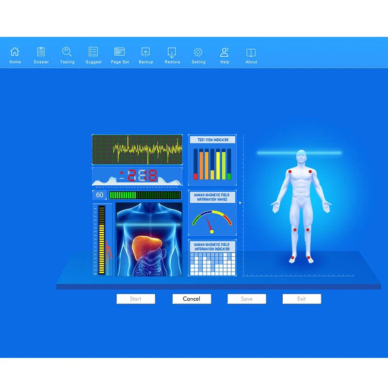 Wishcolor For BIOSCAN Quantum Resonance Magnetic Analyzer Quantum Body Analyzer With Testing Probe 52 Reports