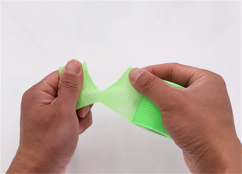 1 Roll 2.5/5/10cm Sport Bandage Self-adhesive Breathable Elastic Bandages for Sports Fixing Finger Wrist Leg Non-woven Bandage