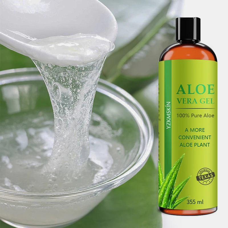 100% Pure Natural Gelfor Hair care and Skin After Sun Soothing Remove Acne Scars LighteningMoisturizing aloe vera gel