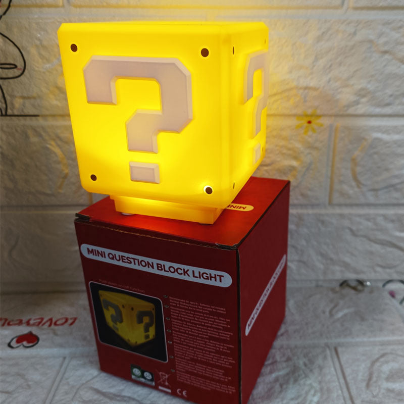 Symbol square charging night light question mark light sound effect pressing light animation decoration bluetooth light