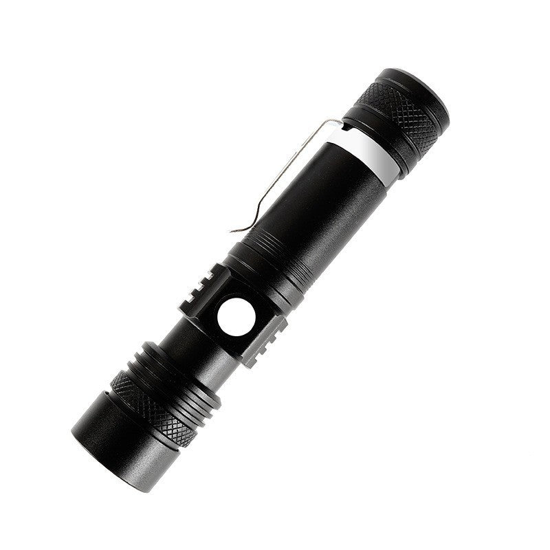 Cross-border hot aluminum alloy A100 flashlight T6 lamp beads telescopic zoom Amazony mini flashlight
