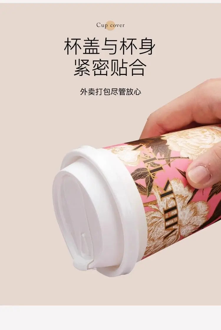 100pcs 90mm Caliber Cups Lid Milk Tea Coffee Cup Universal Leak Proof Cover Disposable Food Grade PP Injection Molded Cup Lids