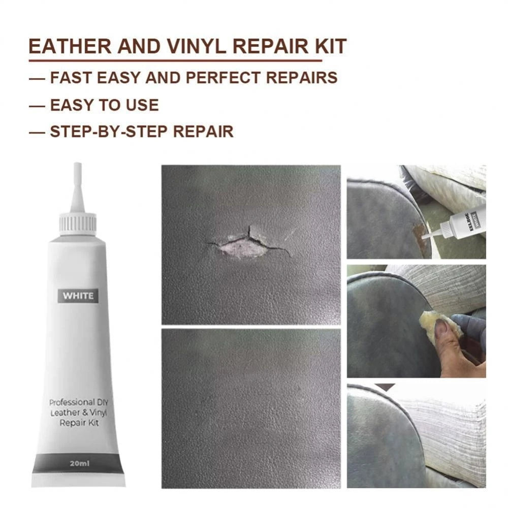 50ml Advanced Leather Repair Gel Repairs Burns Holes Gouges For Leather Surface Sofa Car Seat Complementary Refurbish Cream