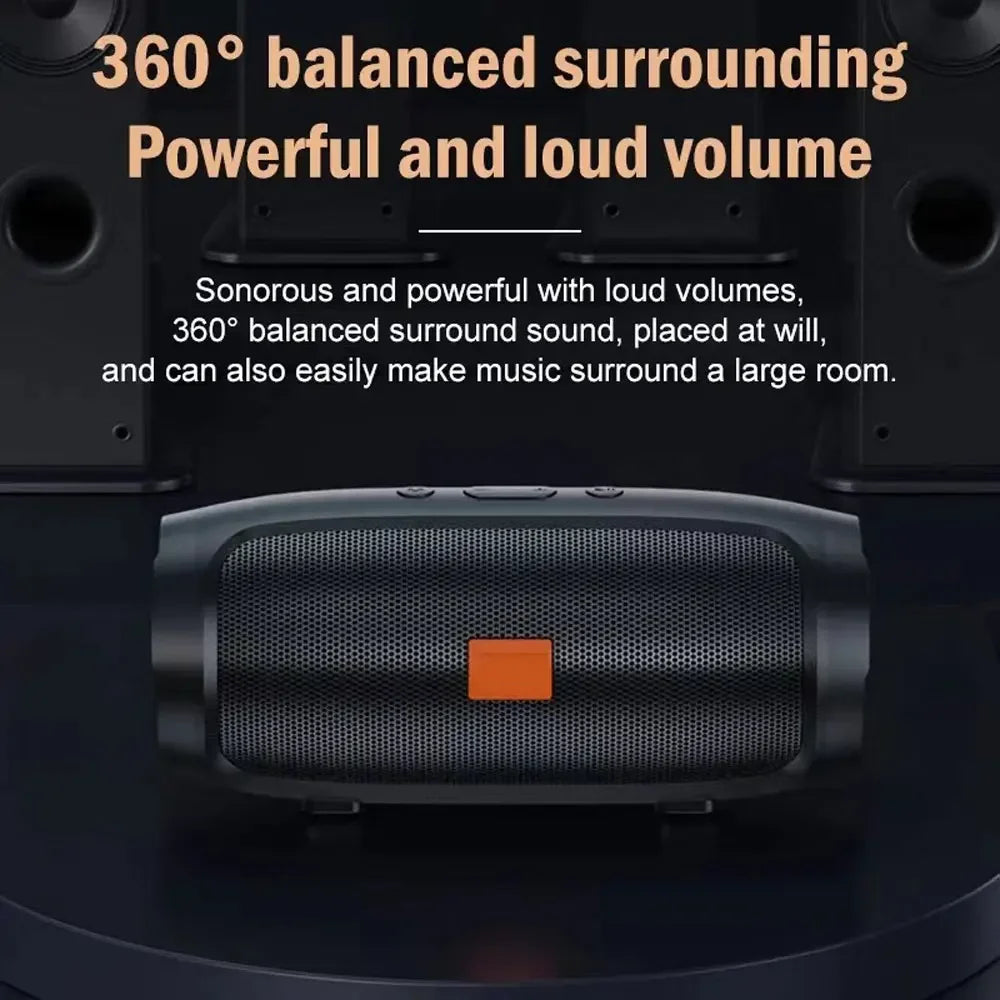 2024 Bluetooth Speaker Dual Speaker Stereo Outdoor Tfusb Playback Voice Broadcasting Portable Subwoofer 50 Wireless Speaker