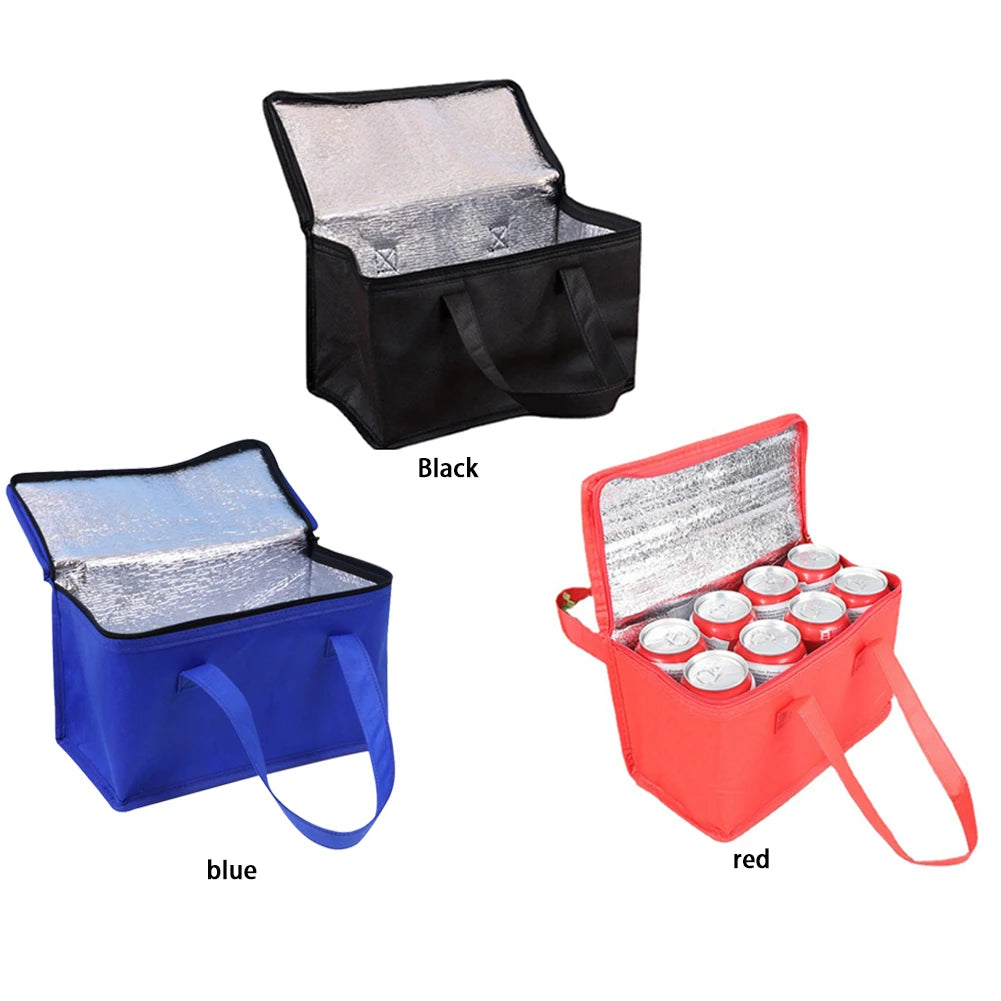 Portable Lunch Cooler Bag Folding Insulation Picnic Ice Pack Food Thermal Bag Drink Carrier Insulated Bags Beer Delivery Bag