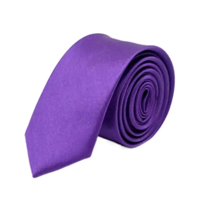 Simple And Casual 5CM Black Tie Men's Formal Business Narrow Edition Wedding Students Fashion Solid Color Tie