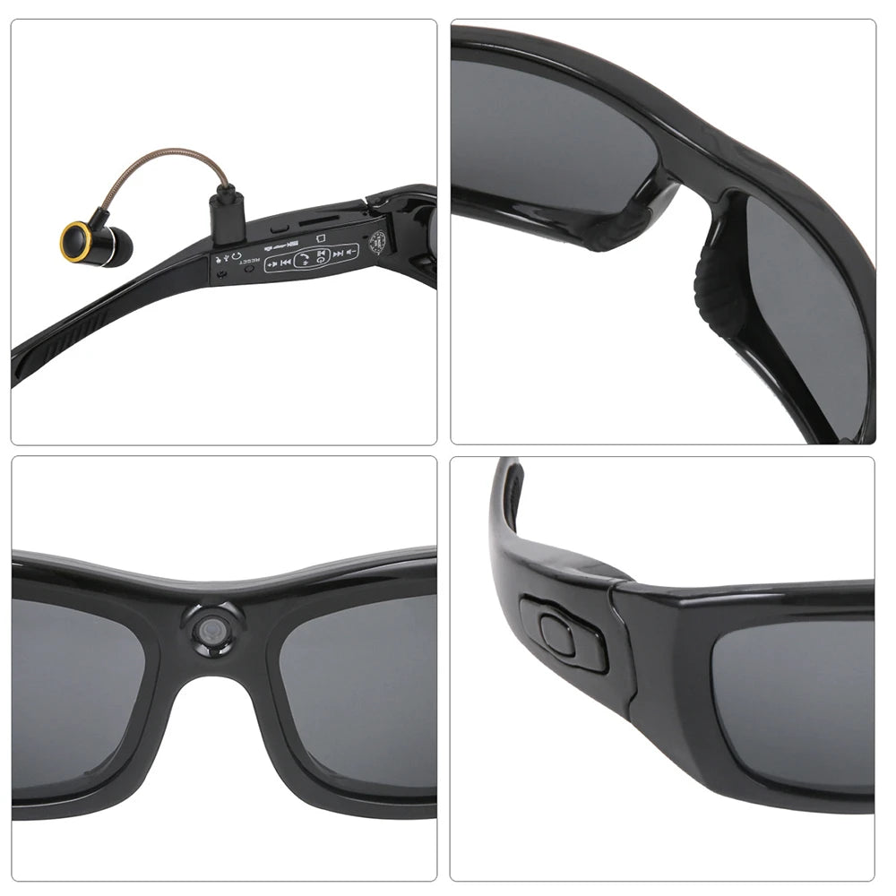 1080P HD Mini Camcorders Glasses Camera Bluetooth Headset Sunglasses Polarized Glasses Camera Cycling Video Glasses Outdoor