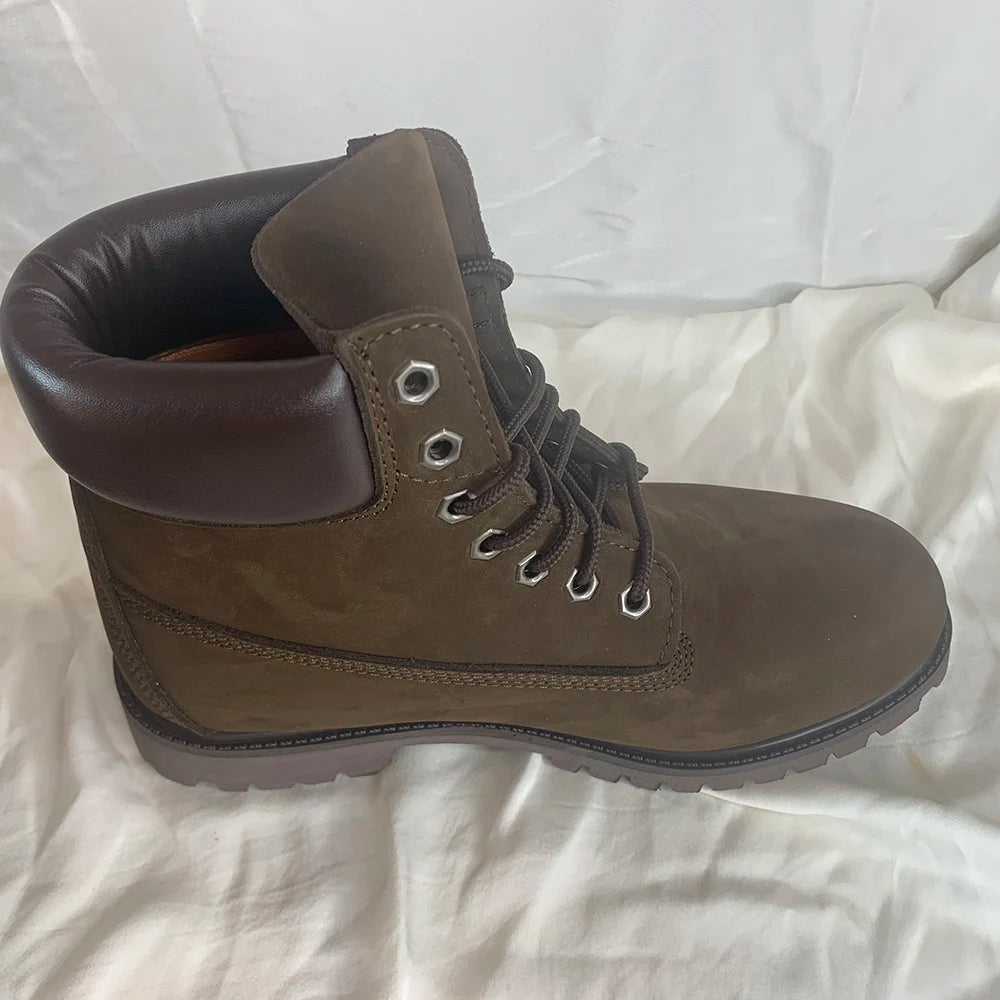 TINTINOS Ein Gedi Motorcycle Boots Genuine Leather Top Layer Cowhide Thick Bottom Non-slip Strong Spring and Autumn Fashion Men's Shoes B