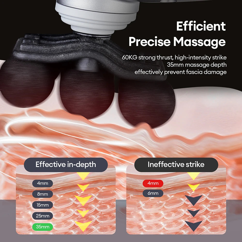 30-Head Fascia Gun High-Frequency Vibration Body Massage Gun Back and Waist Massager Neck Shoulder Massager Muscle masajeador