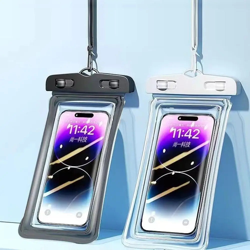Transparent Waterproof Phone Case Touch Screen Under 7.0 inches Mobile Phone Cover with Lanyard Phone Pouch