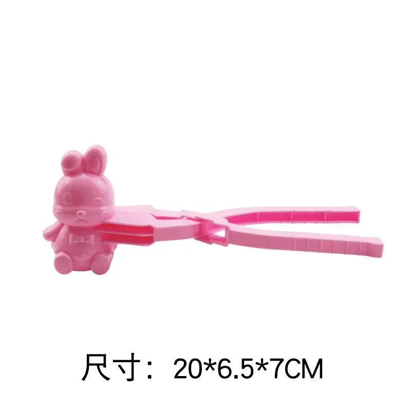 Cute Duck Shaped Snowball Maker Clip Children Outdoor Plastic Winter Snow Sand Mold Tool for Snowball Fight Outdoor Fun Sports