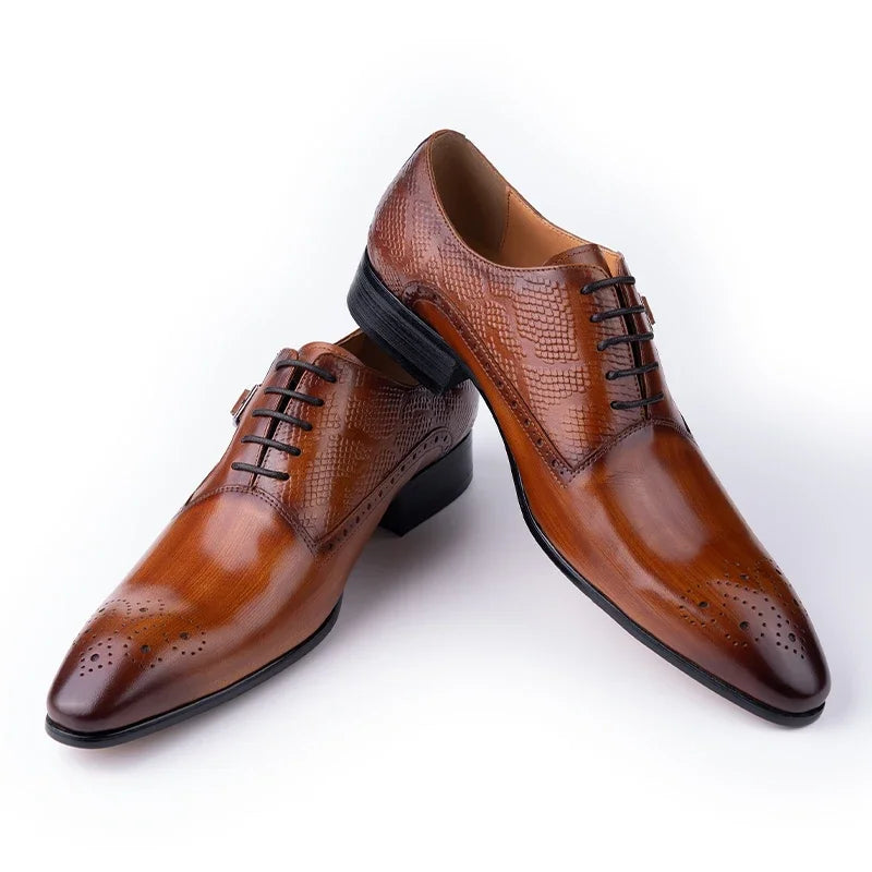 2024 Man Business Male Shoes Fashion Wedding Dress Formal Shoes Genuine Leather Social Shoe Oxford Elegant Man Dress Party Shoes 10% OFF and free shipping