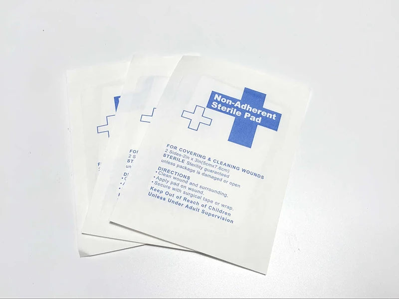 50Pcs Medical Absorbent Sterile Non-Adherent Pad Disposable Non-woven Hemostatic Wound Dressing Bloodsucking Pad