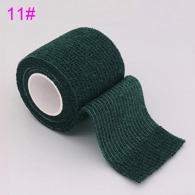 1 Roll 2.5/5/10cm Sport Bandage Self-adhesive Breathable Elastic Bandages for Sports Fixing Finger Wrist Leg Non-woven Bandage