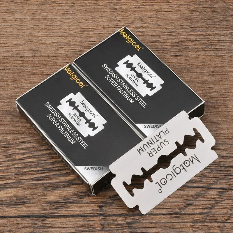 100pcs Double Edge Razor Blades Men's Razor Blades Shaving Stainless Steel Shaving Blades Manual Razor Blade Shaving Tool