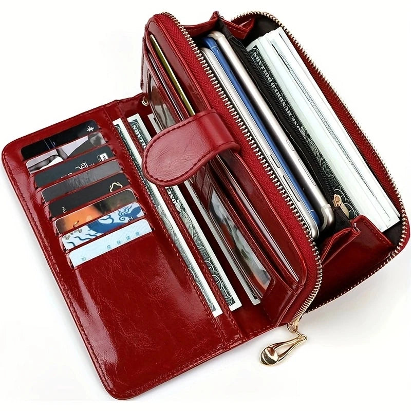 2024 Hot Sale Women Wallet Leather Clutch Brand Coin Purse Female Wallet Card Holder Long Lady Clutch Carteira Feminina