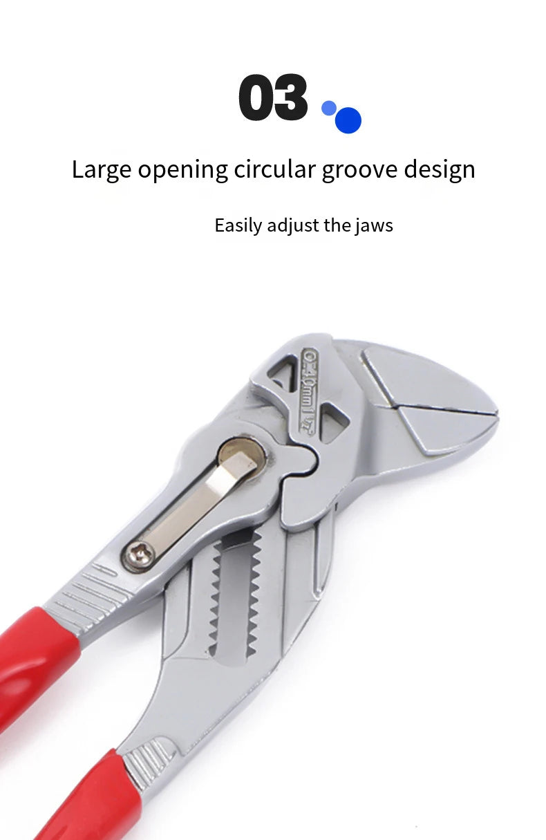 10 inch Wrench Eagle Beak Water Pipe Pliers Multi-function Adjustable Spanner Press Clamp Large Opening Plumbing Household Tools