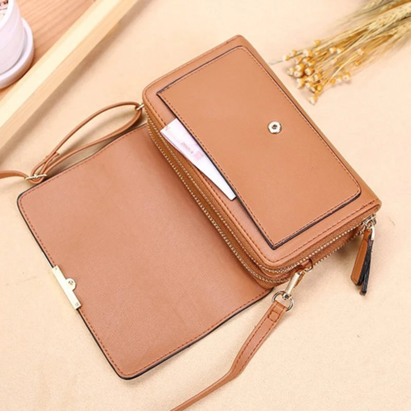 2024 Women's Wallet Korean Handbag Multi Card Large Capacity Casual Shoulder Bag Mobile Phone Packet Fashion New Style