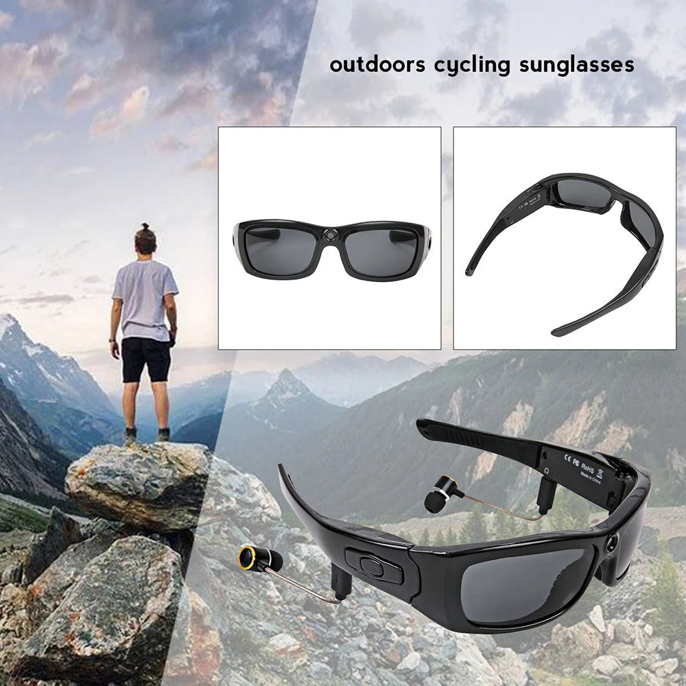 1080P HD Mini Camcorders Glasses Camera Bluetooth Headset Sunglasses Polarized Glasses Camera Cycling Video Glasses Outdoor