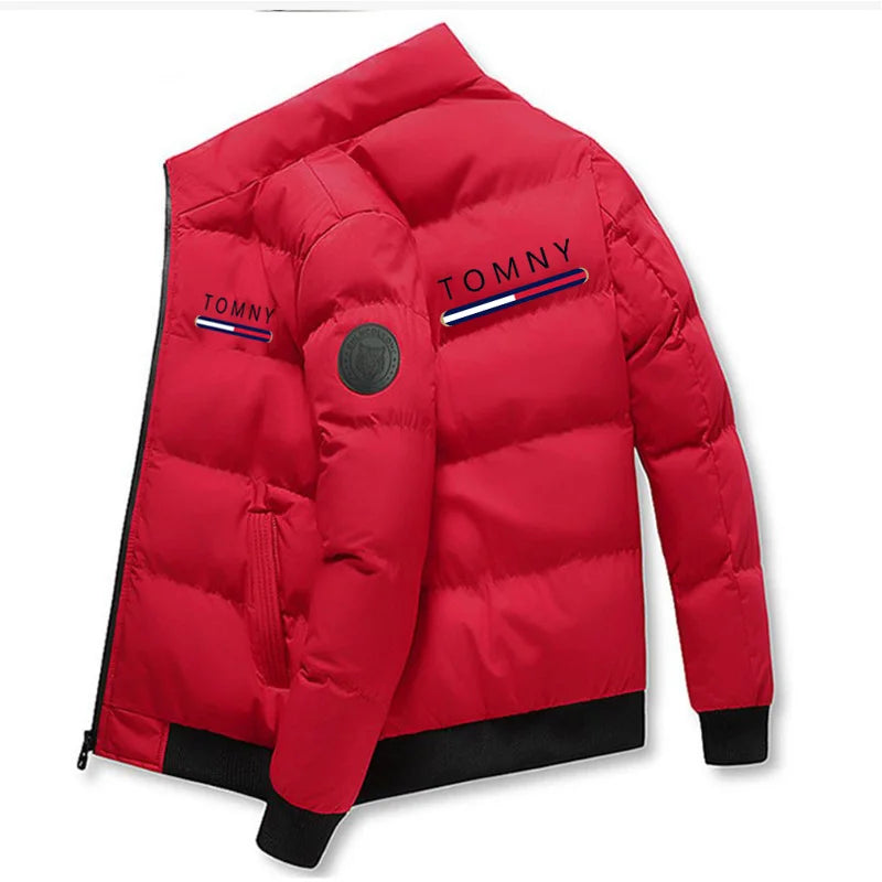 2025 Men's Cotton-padded Jacket, Tiger Head Logo, Short, Thick, Casual, Men's Parkas, Winter Trend, Windproof Jacket, xs-5XL