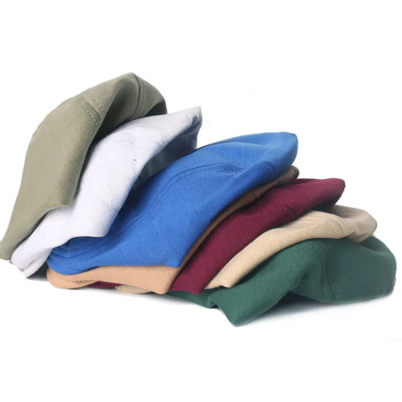 Solid Color Simple Felt Peaked Cap Men Women Flat Newsboy Caps Hip Hop Berets Gorras British Painters Hat Outdoor Sun Hat