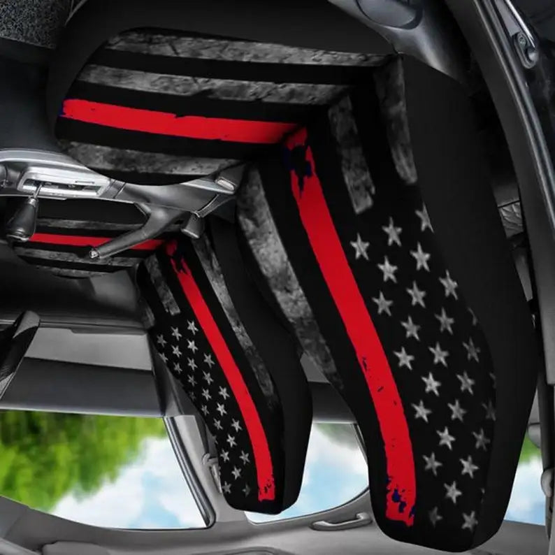 AMAZONY Thin Red Line Firefighters, Search Rescue, Heros-Car Seat Covers, Car Accessories, Gift for Him, Bucket Seat Covers, Custom Seat