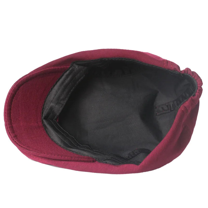 Solid Color Simple Felt Peaked Cap Men Women Flat Newsboy Caps Hip Hop Berets Gorras British Painters Hat Outdoor Sun Hat