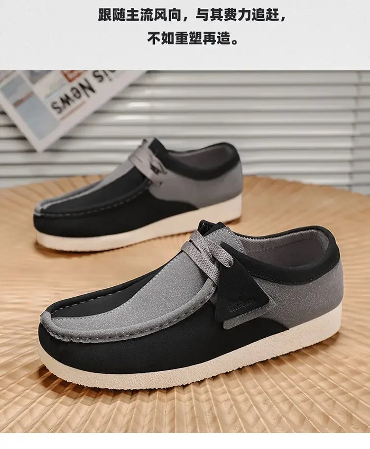 Spring New Retro Trendy One Step Fashion Men's Casual Shoes Outdoor Large Size Versatile Wear resistant Thick soled Men's Shoes
