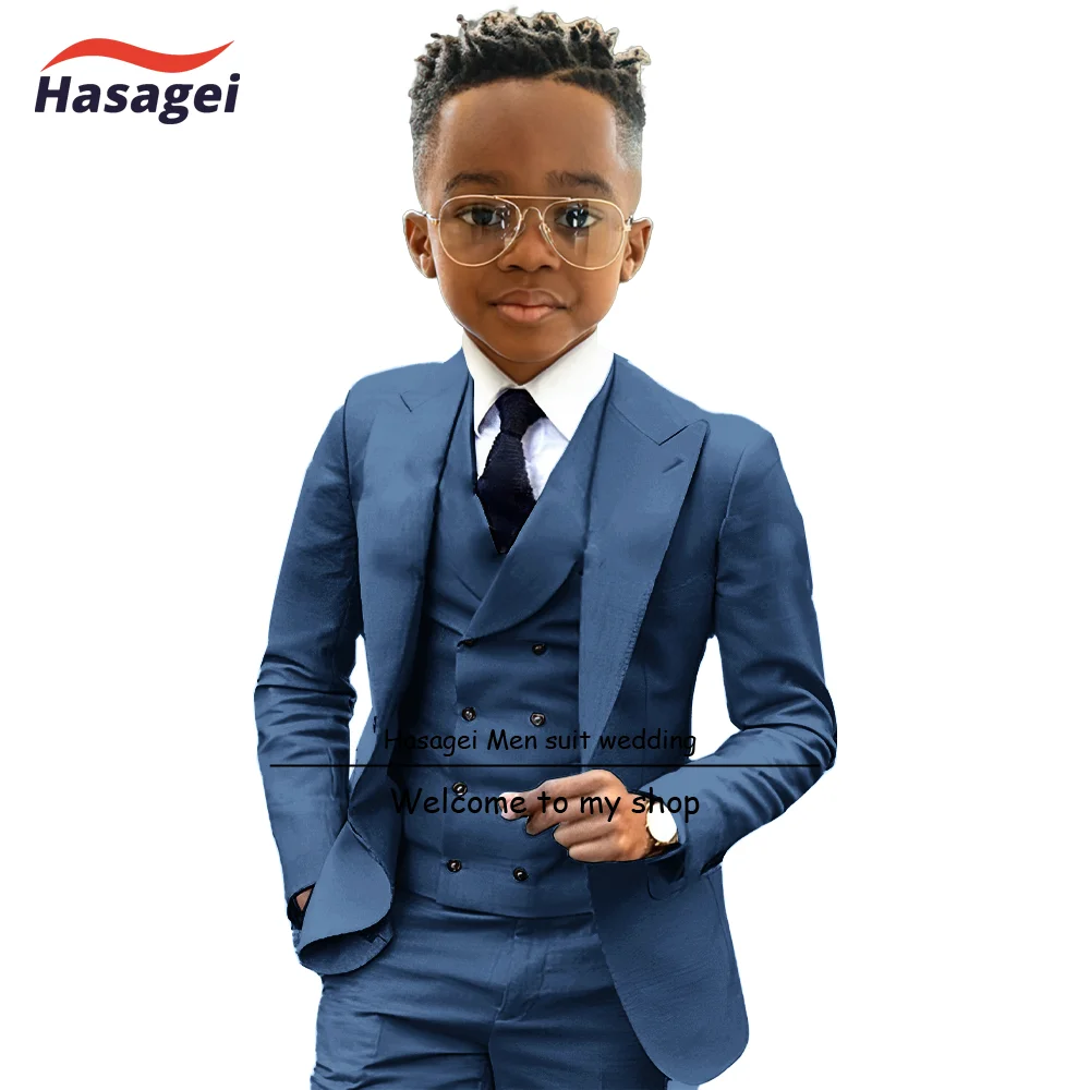 2024 - 2025 Mint Color Suit Kids Blazer Pants Vest 3 Piece Set Party Wedding Boys Tuxedo 2-16 Years Old Customized Festival Blazer