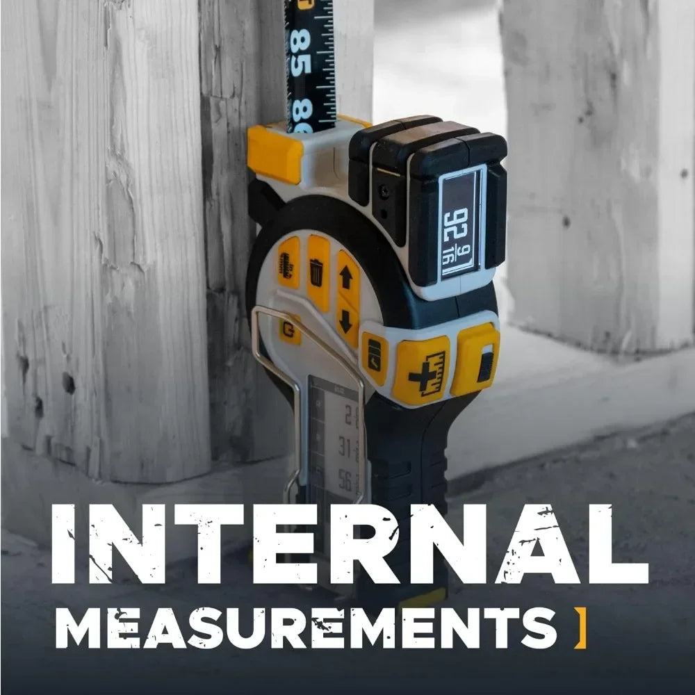 Tomahawk Digital Tape Measure - Professional Accurate Measuring Tool, Green Laser, E-Paper Measuring List,