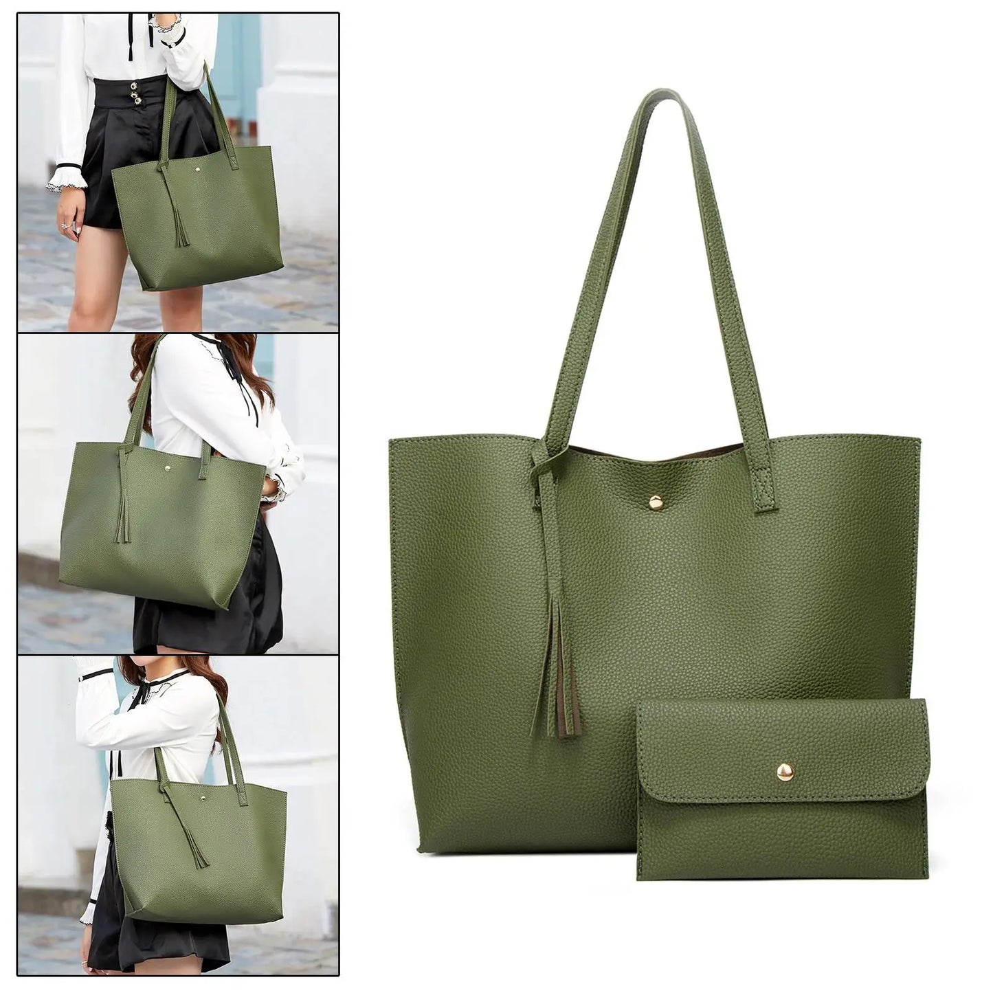 AMAZONY 2024 Handbags for Women, Ladies Handbag Tote Bag Soft PU Leather Large Capacity Womens Top Handle Shoulder Bag