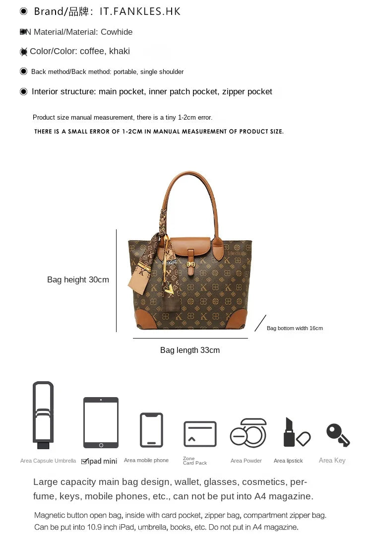 Brand Women's Handbag 2024-2025 New Autumn/Winter Fashion Designer Shoulder Bag Retro Luxury Handheld Crossbody Bag Large Capacity FREE SHIPPING