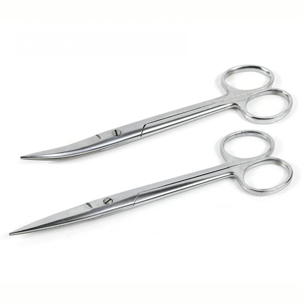 10cm-16cm All Stainless Steel Scissors, Curved Straight Pointed Round head, Home Safety Shaped Gauze Cutting and Thread Removal