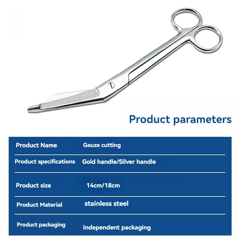 1pcs stainless steel surgical scissors, gauze bandage scissors, suitable for medical surgical scissors, plastic instruments