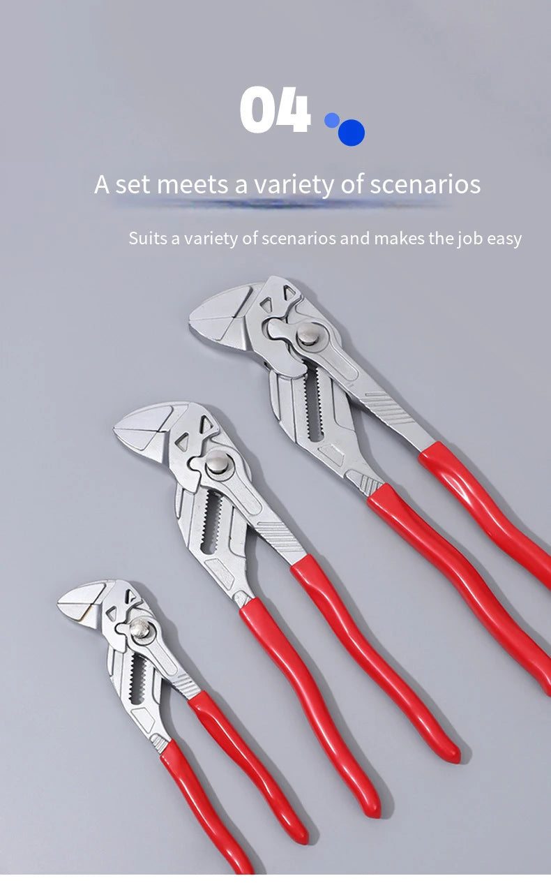 10 inch Wrench Eagle Beak Water Pipe Pliers Multi-function Adjustable Spanner Press Clamp Large Opening Plumbing Household Tools