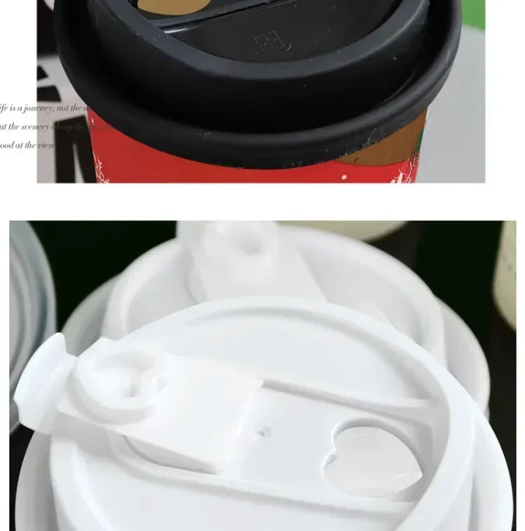 100pcs 90 Caliber Matte Cup Cover Disposable Coffee Milk Tea Take-out Food Packing Cup Lid Leak Proof Clear Plastic Cups Lid