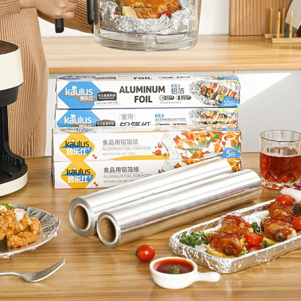 BBQ Aluminum Foil Oven Home Economical Packaging Air Fryer Tin Foil Barbecue Meat Baking Tray Paper Kitchen Baking Grease Paper