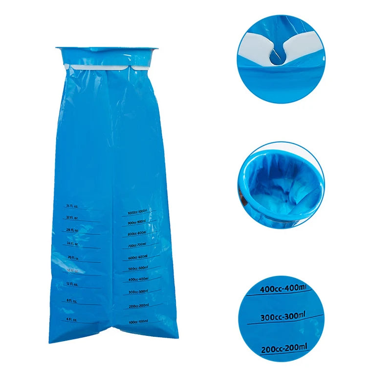 1/50pcs Disposable Sick Bags Travel Car Airplane Motion Sickness Nausea Vomit Cleaning Bag Blue Portable Sick Nets for Hospital