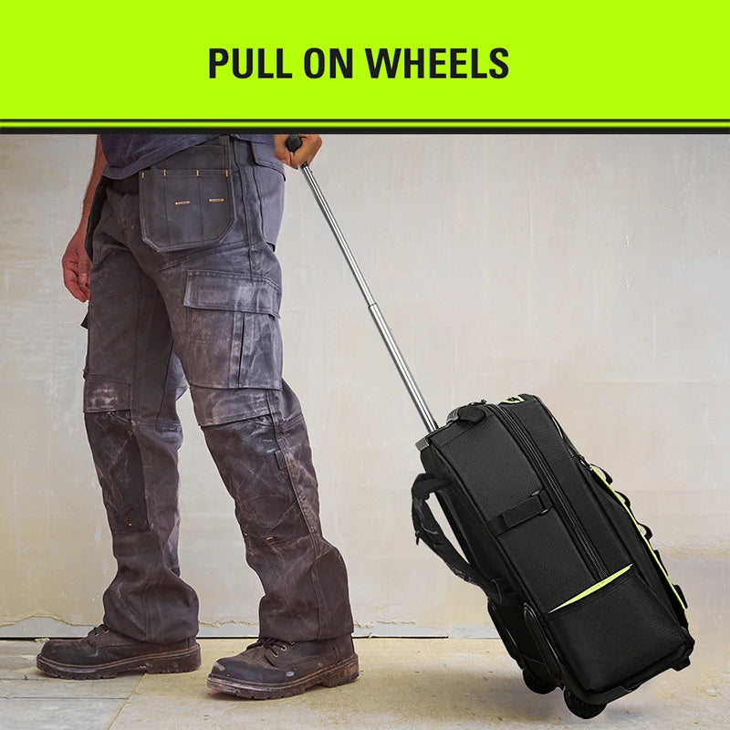 Tool Bag on Wheels Men's Trolley Tool Backpack Large Capacity Tool Bags For Electrician