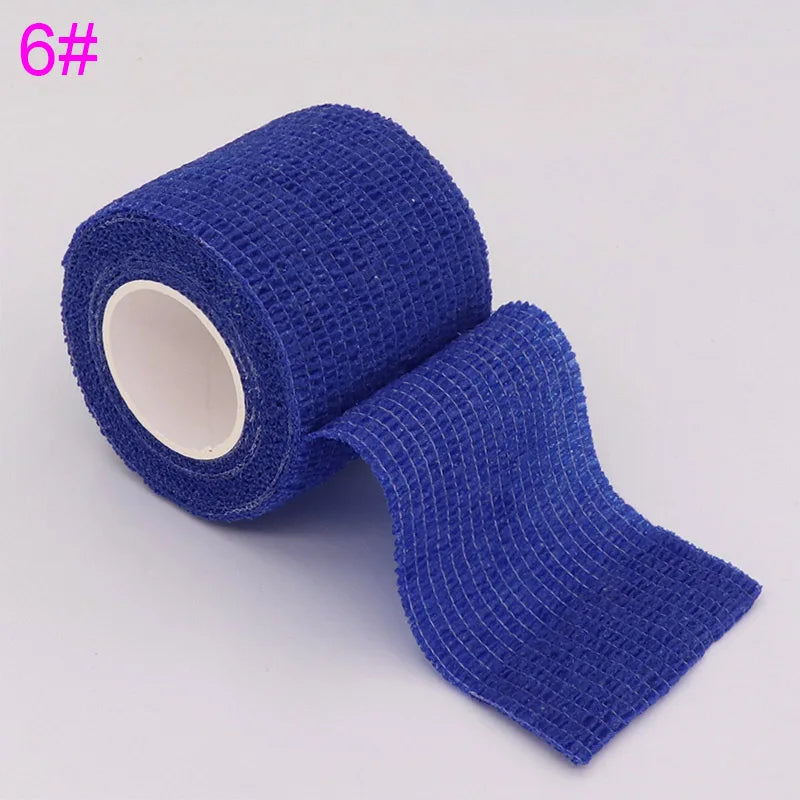 1 Roll 2.5/5/10cm Sport Bandage Self-adhesive Breathable Elastic Bandages for Sports Fixing Finger Wrist Leg Non-woven Bandage