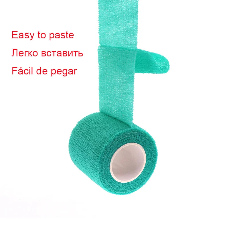 1 Roll 2.5/5/10cm Sport Bandage Self-adhesive Breathable Elastic Bandages for Sports Fixing Finger Wrist Leg Non-woven Bandage