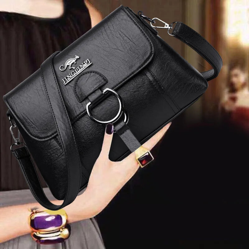 AMAZONY 2024 Women Bag New Shoulder Fashion Simple Flap Crossbody Messenger Bag Purses Handbags Luxury Designer PU Leather Causal Hand Bag