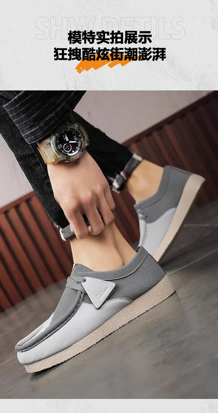 Spring New Retro Trendy One Step Fashion Men's Casual Shoes Outdoor Large Size Versatile Wear resistant Thick soled Men's Shoes