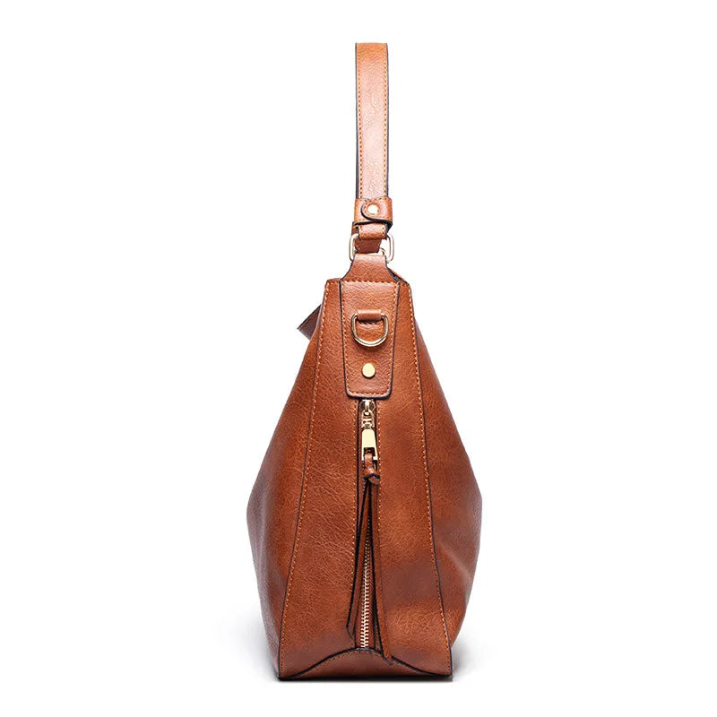 AMAZONY 2024 Fashion Commuter Women's Bags Niche Design Premium Sense HandBag Solid Color Large Capacity Tote Bag PU Leather Shoulder Bags