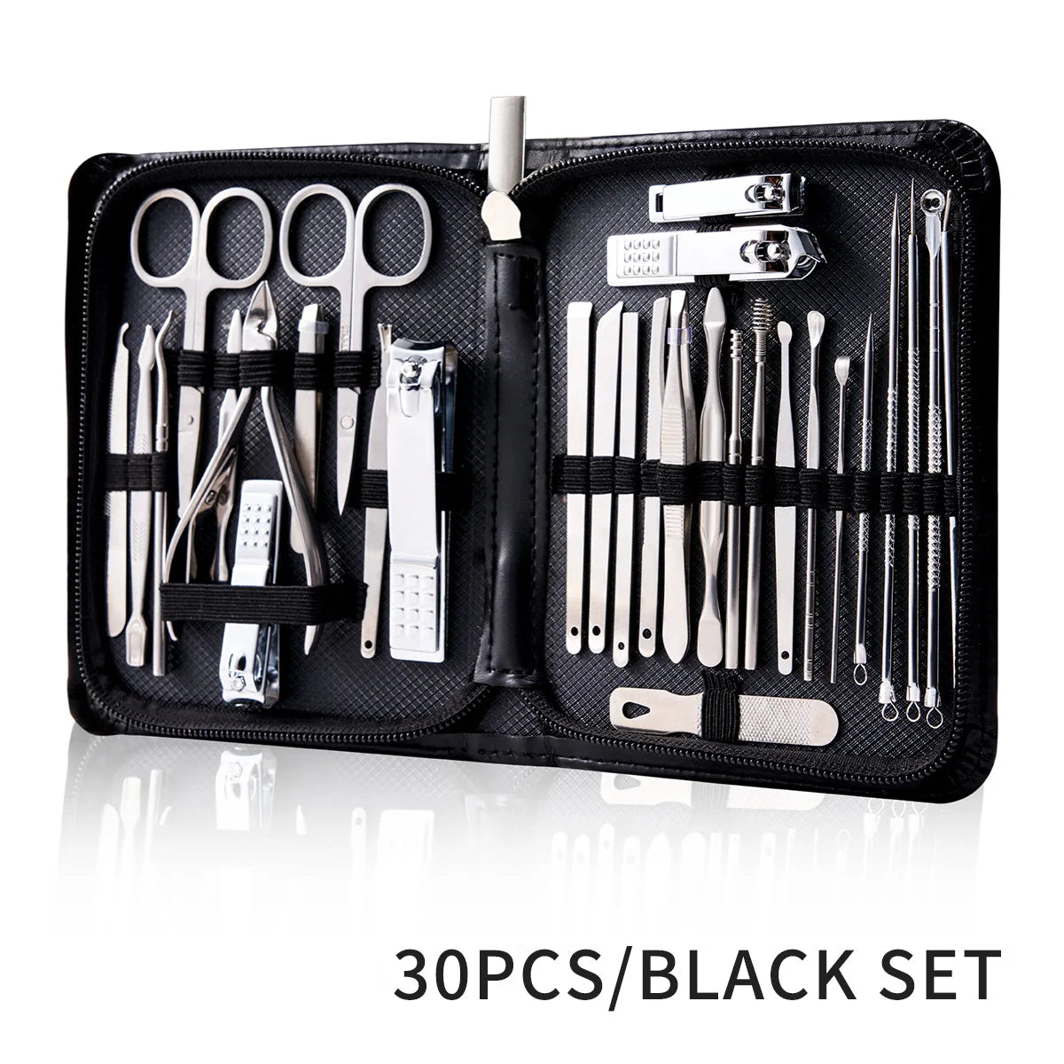 11/40pcs Manicure tool set Stainless Steel pedicure set Nail clipper Portable tool set Nail clippers Nail file