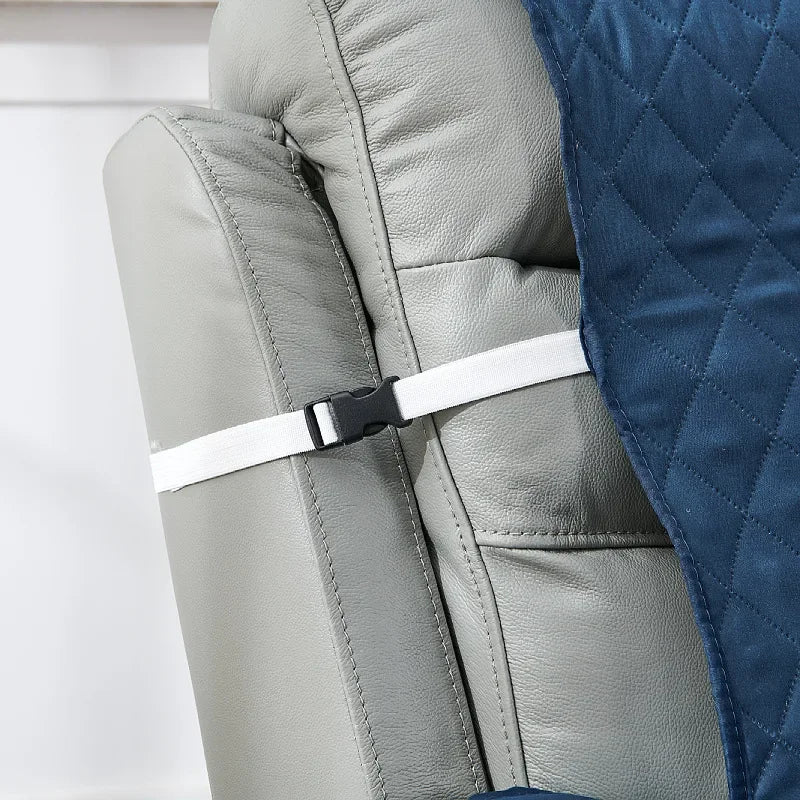 1 Seater Quilted Recliner Sofa Cover Pets Kids Anti-Slip Lazy Boy Chair Cover Armchair Covers Removable Solid Color Sofa Mat