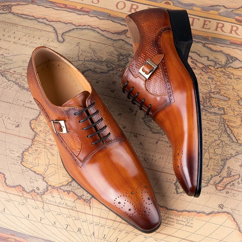 2024 Man Business Male Shoes Fashion Wedding Dress Formal Shoes Genuine Leather Social Shoe Oxford Elegant Man Dress Party Shoes 10% OFF and free shipping